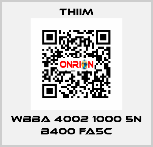 WBBA 4002 1000 5N B400 FA5C Thiim