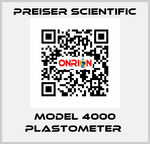 Model 4000 Plastometer  Preiser Scientific