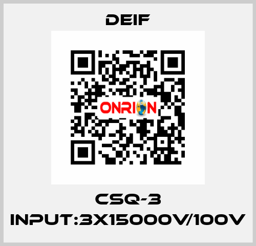 CSQ-3 Input:3x15000V/100V Deif