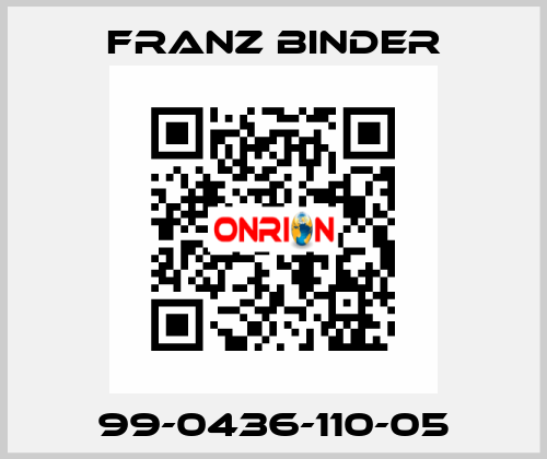 99-0436-110-05 FRANZ BINDER