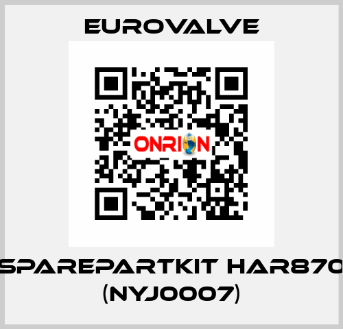 Sparepartkit HAR870 (NYJ0007) Eurovalve
