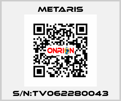 S/N:TV062280043 Metaris