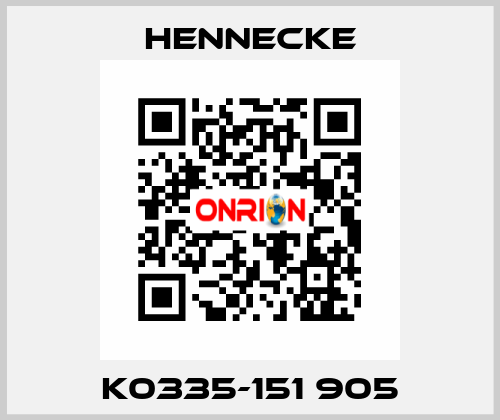 K0335-151 905 Hennecke