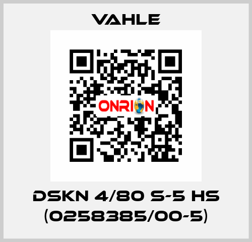 DSKN 4/80 S-5 HS (0258385/00-5) Vahle