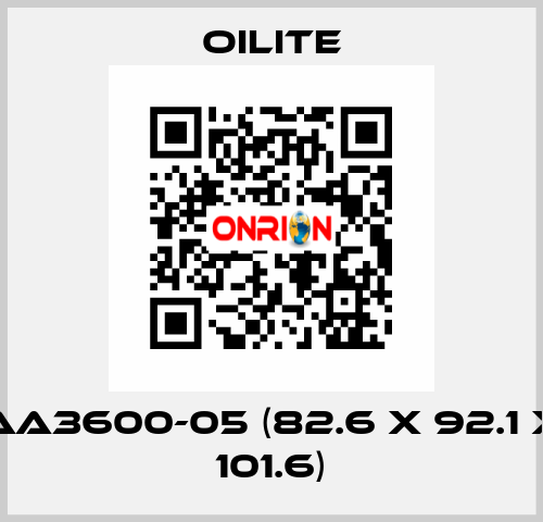 AA3600-05 (82.6 x 92.1 x 101.6) Oilite