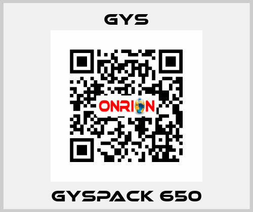 Gyspack 650 GYS