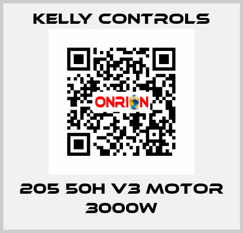 205 50H V3 Motor 3000W Kelly Controls