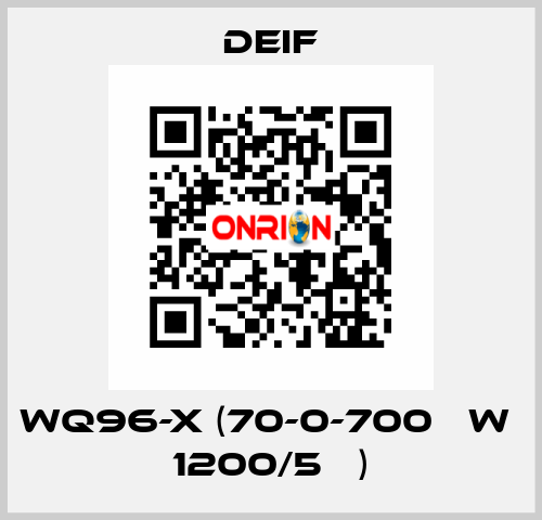 WQ96-x (70-0-700 кW  1200/5А ) Deif