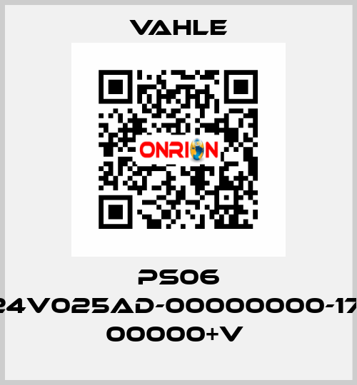 PS06 -0024V025AD-00000000-17102- 00000+V  Vahle