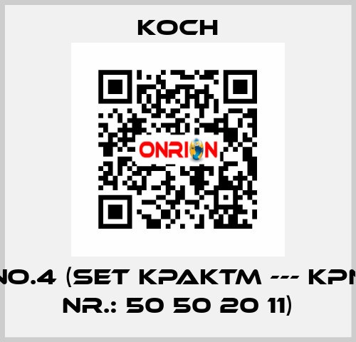 No.4 (Set KPAKTM --- KPN Nr.: 50 50 20 11) KOCH