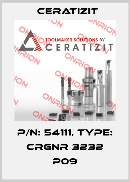 P/N: 54111, Type: CRGNR 3232 P09 Ceratizit