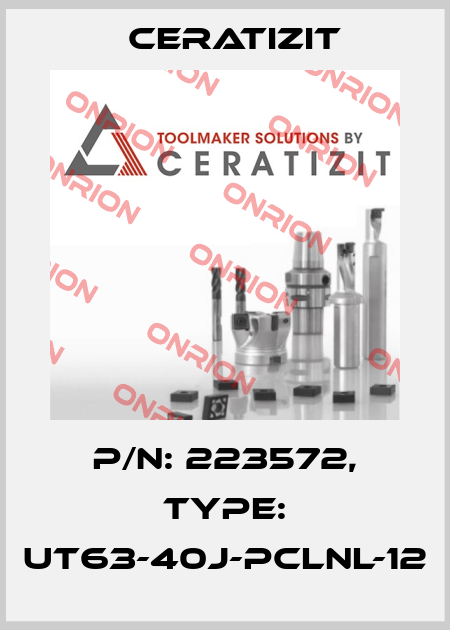 P/N: 223572, Type: UT63-40J-PCLNL-12 Ceratizit