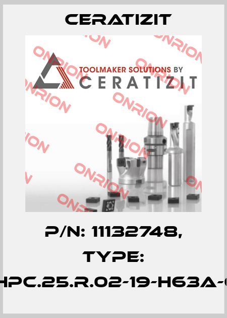 P/N: 11132748, Type: MHPC.25.R.02-19-H63A-63 Ceratizit