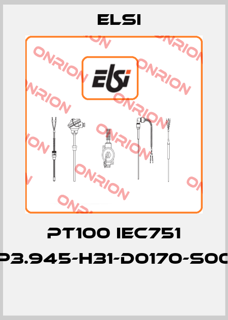 PT100 IEC751 P3.945-H31-D0170-S00  Elsi