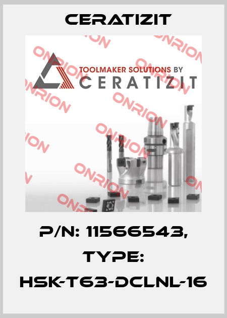 P/N: 11566543, Type: HSK-T63-DCLNL-16 Ceratizit