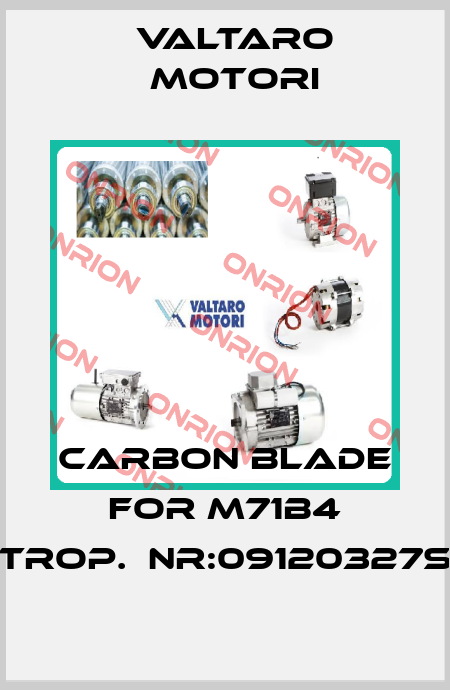 carbon blade for M71B4 TROP.　Nr:09120327S Valtaro Motori