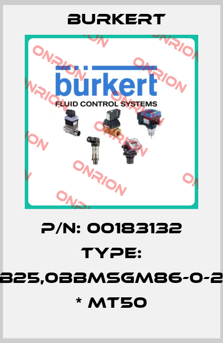 p/n: 00183132 type: 5282-00-B25,0BBMSGM86-0-230/56-08 * MT50 Burkert