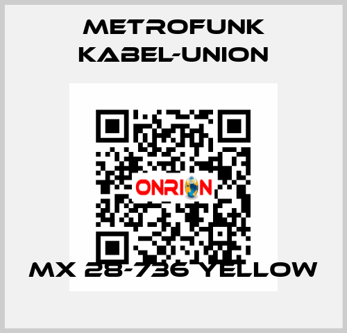 MX 28-736 yellow METROFUNK KABEL-UNION