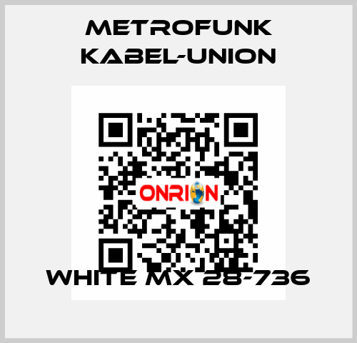 white MX 28-736 METROFUNK KABEL-UNION