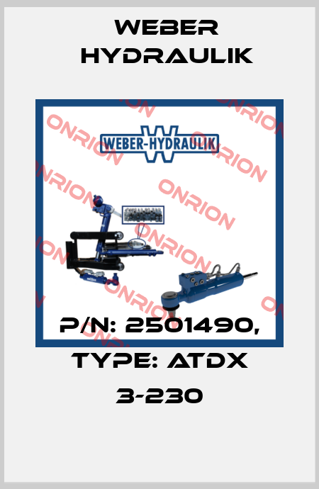 P/N: 2501490, Type: ATDX 3-230 Weber Hydraulik