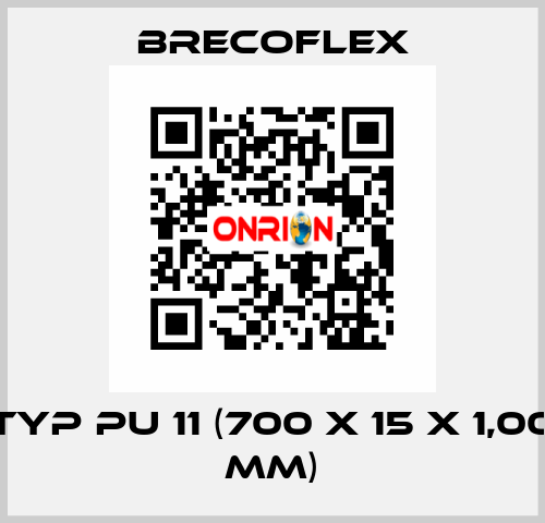 Typ PU 11 (700 x 15 x 1,00 mm) Brecoflex