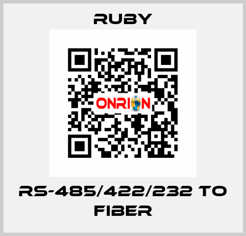 RS-485/422/232 to Fiber RUBY