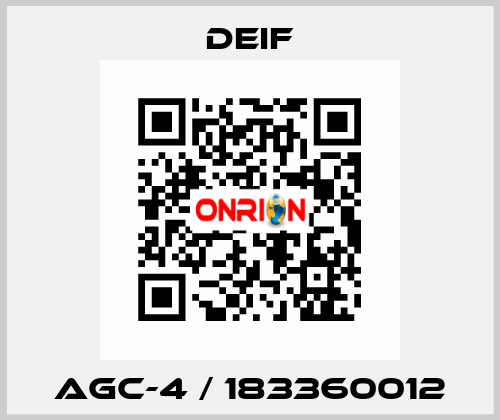 AGC-4 / 183360012 Deif