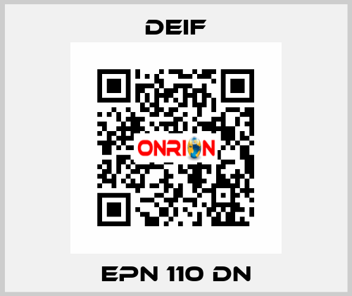 EPN 110 DN Deif