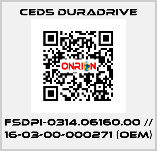 FSDPI-0314.06160.00 // 16-03-00-000271 (OEM) Ceds Duradrive