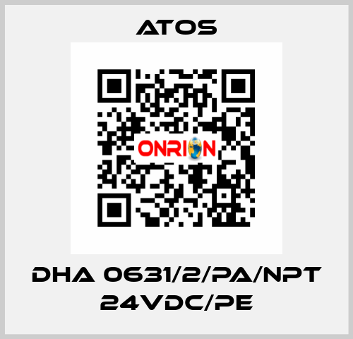 DHA 0631/2/PA/NPT 24VDC/PE Atos