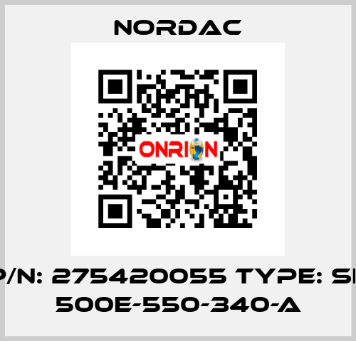 P/N: 275420055 Type: SK 500E-550-340-A NORDAC