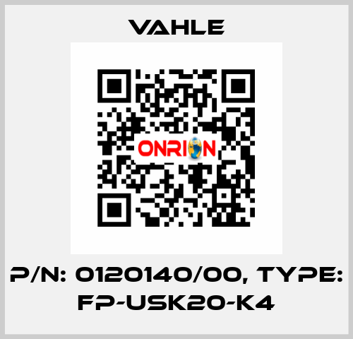 P/n: 0120140/00, Type: FP-USK20-K4 Vahle