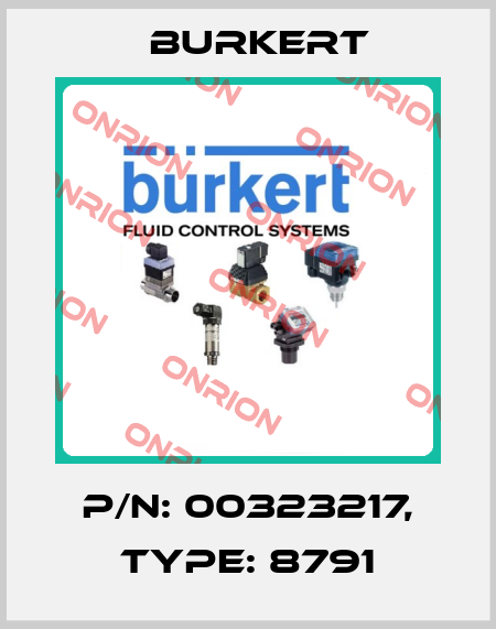 P/N: 00323217, Type: 8791 Burkert