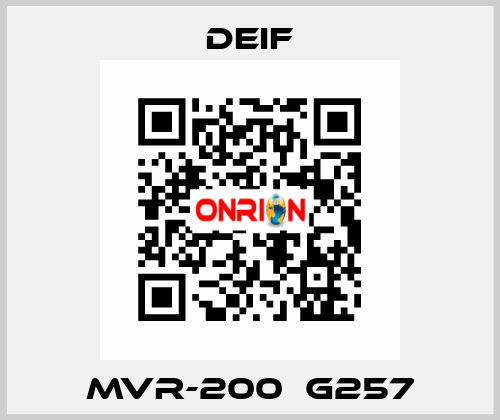 MVR-200  G257 Deif