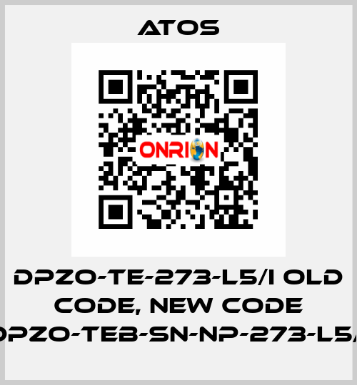 DPZO-TE-273-L5/I old code, new code DPZO-TEB-SN-NP-273-L5/I Atos