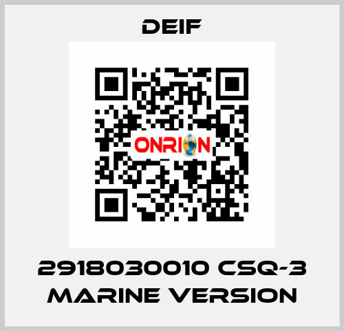 2918030010 CSQ-3 Marine version Deif