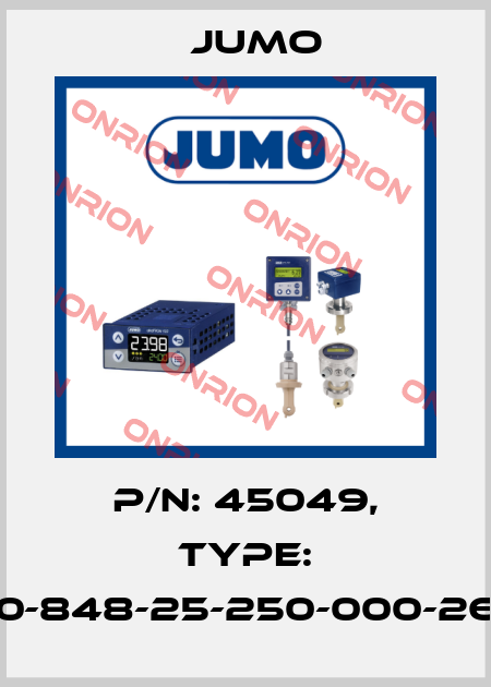 P/N: 45049, Type: 909712/20-848-25-250-000-26/000,000 Jumo