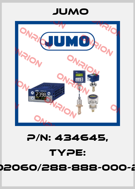 P/N: 434645, Type: 702060/288-888-000-23 Jumo