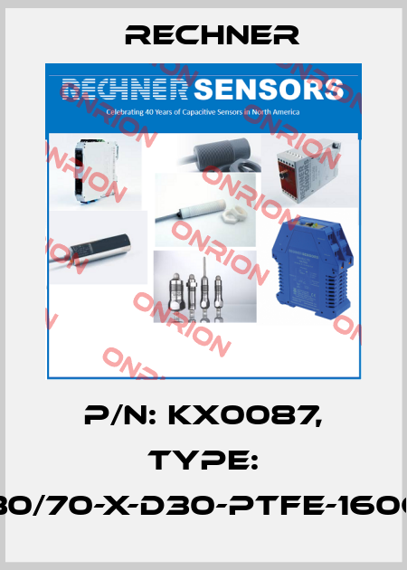 p/n: KX0087, Type: KXS-250-30/70-X-D30-PTFE-160C-X0E/Y95 Rechner