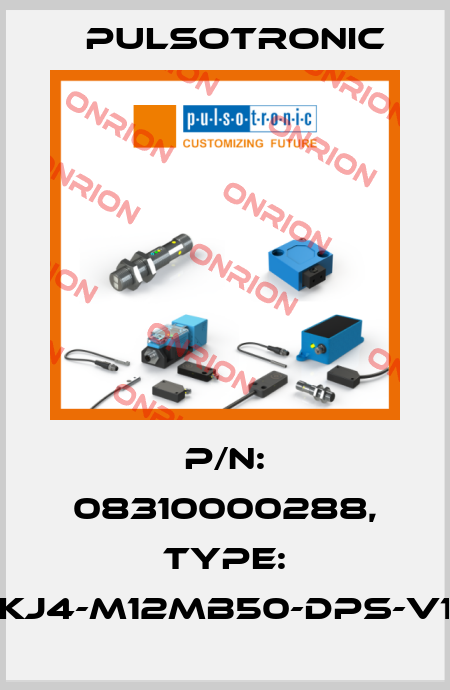 p/n: 08310000288, Type: KJ4-M12MB50-DPS-V1 Pulsotronic