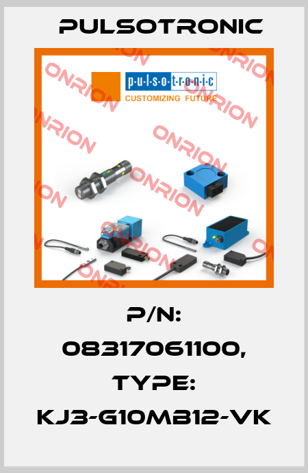 p/n: 08317061100, Type: KJ3-G10MB12-VK Pulsotronic