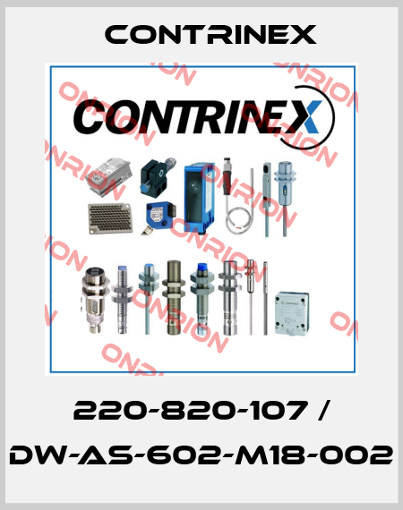 220-820-107 / DW-AS-602-M18-002 Contrinex