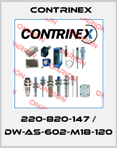 220-820-147 / DW-AS-602-M18-120 Contrinex