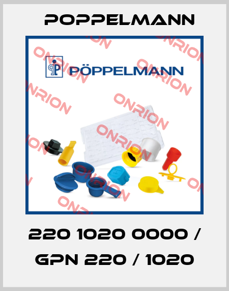 220 1020 0000 / GPN 220 / 1020 Poppelmann