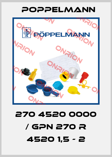 270 4520 0000 / GPN 270 R 4520 1,5 - 2 Poppelmann