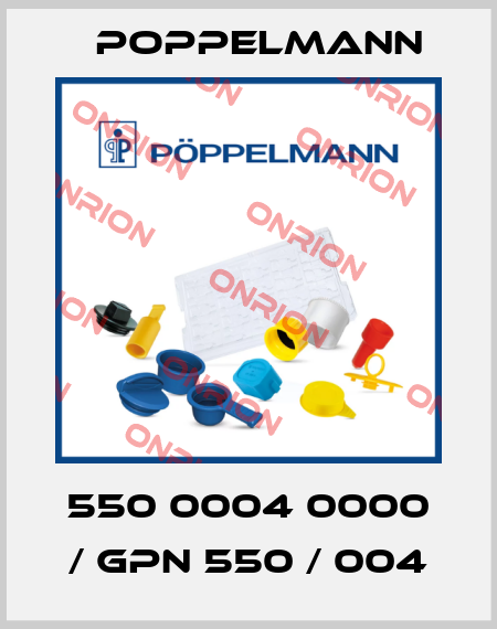 550 0004 0000 / GPN 550 / 004 Poppelmann