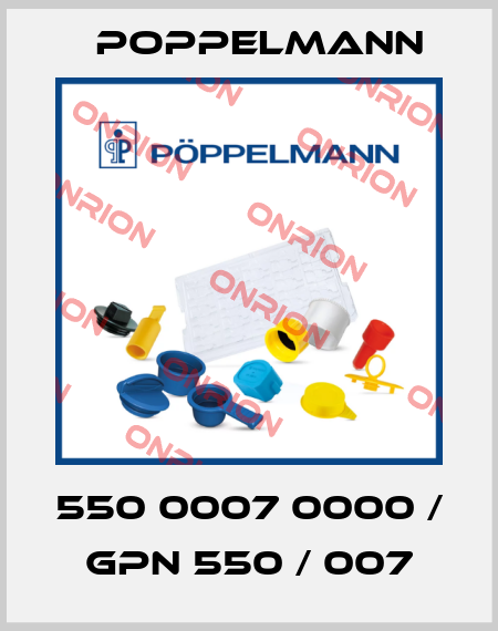 550 0007 0000 / GPN 550 / 007 Poppelmann