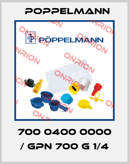 700 0400 0000 / GPN 700 G 1/4 Poppelmann