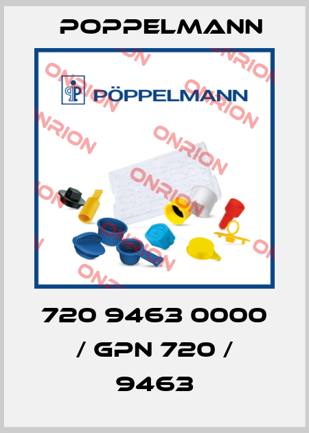 720 9463 0000 / GPN 720 / 9463 Poppelmann