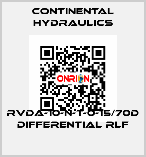 RVDA-10-N-T-0-15/70D DIFFERENTIAL RLF Continental Hydraulics